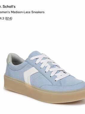 Dr. Scholl's Shoes Women's Madison Lace Oxford Sneaker Blue Sky size 10